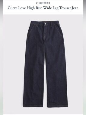 Abercrombie & Fitch Wide-Leg Trouser Jeans (Curve Love, Long)